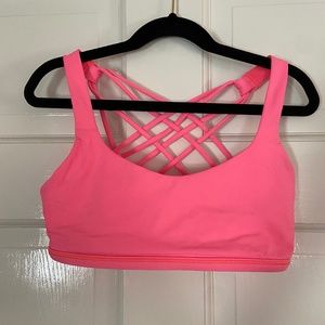 Lululemon X Soul cycle pink sports bra